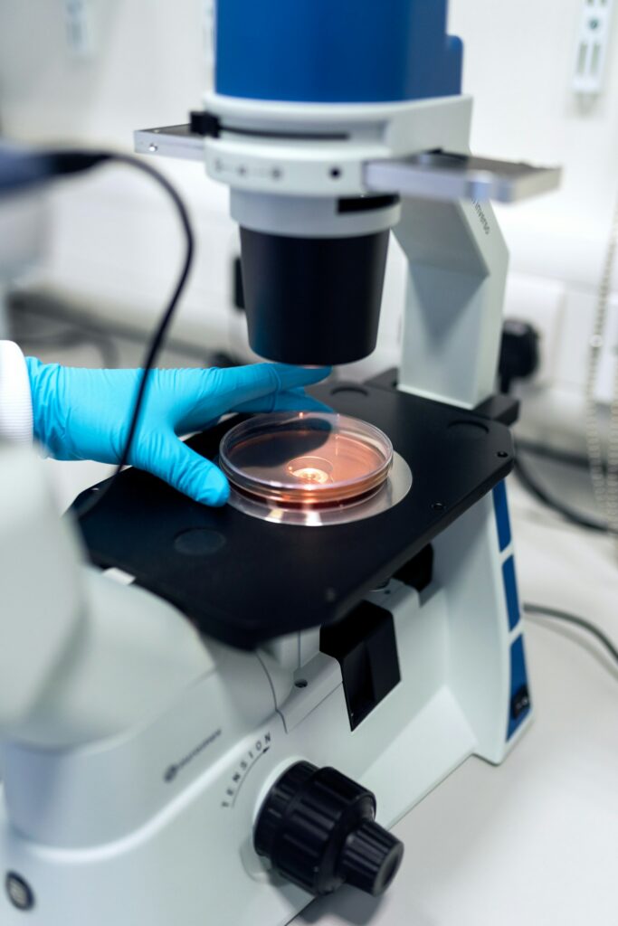 Laboratory microscope used to identify infections
